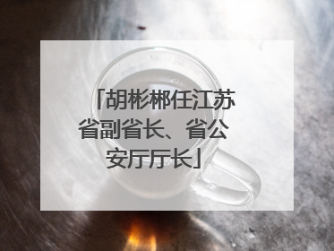 胡彬郴任江苏省副省长、省公安厅厅长