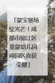 蒙宝赛场绽光芒！成都市锦江区童蒙幼儿园两园区喜获荣耀