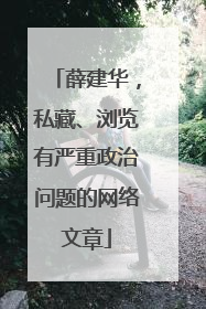 薛建华，私藏、浏览有严重政治问题的网络文章