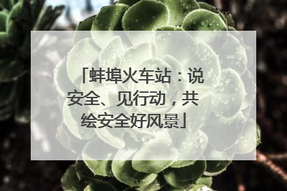 蚌埠火车站：说安全、见行动，共绘安全好风景