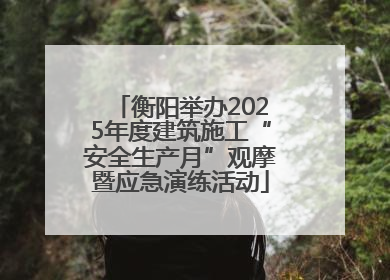 衡阳举办2025年度建筑施工“安全生产月”观摩暨应急演练活动