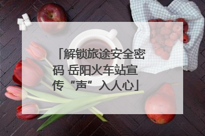解锁旅途安全密码 岳阳火车站宣传“声”入人心