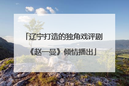 辽宁打造的独角戏评剧《赵一曼》倾情播出