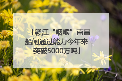 赣江“咽喉”南昌船闸通过能力今年来突破5000万吨