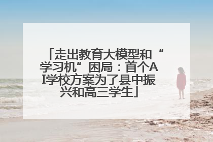 走出教育大模型和“学习机”困局：首个AI学校方案为了县中振兴和高三学生