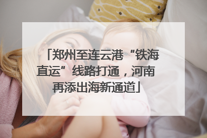 郑州至连云港“铁海直运”线路打通，河南再添出海新通道