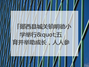 郧西县城关镇明德小学举行"五育并举助成长，人人参与逐梦行"庆六一活动