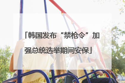 韩国发布“禁枪令”加强总统选举期间安保