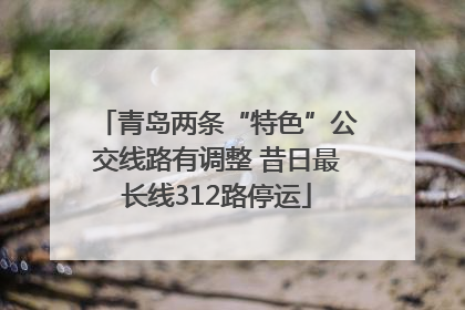 青岛两条“特色”公交线路有调整 昔日最长线312路停运