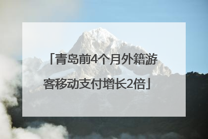 青岛前4个月外籍游客移动支付增长2倍