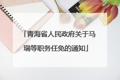 青海省人民政府关于马瑞等职务任免的通知