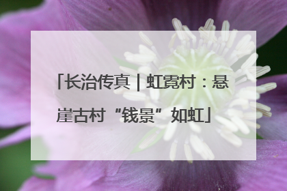 长治传真｜虹霓村：悬崖古村“钱景”如虹