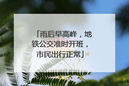 雨后早高峰，地铁公交准时开班，市民出行正常