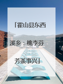 霍山县东西溪乡：桃李芬芳茶事兴