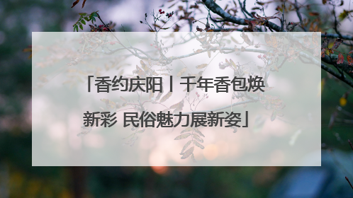 香约庆阳丨千年香包焕新彩 民俗魅力展新姿