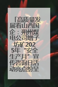 高质量发展看山西国企：朔州煤电公司增子坊矿2025年“安全生产月”宣传咨询日活动亮点纷呈