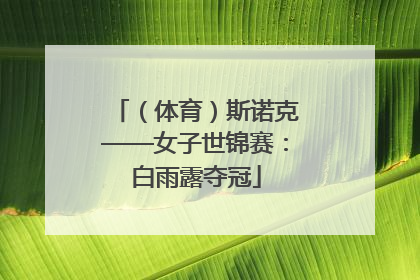 （体育）斯诺克——女子世锦赛：白雨露夺冠