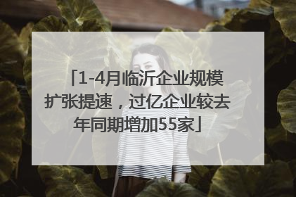 1-4月临沂企业规模扩张提速，过亿企业较去年同期增加55家