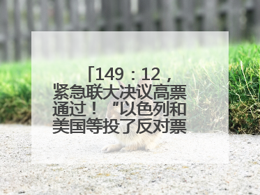 149：12，紧急联大决议高票通过！“以色列和美国等投了反对票，中方投了赞成票，19国弃权”