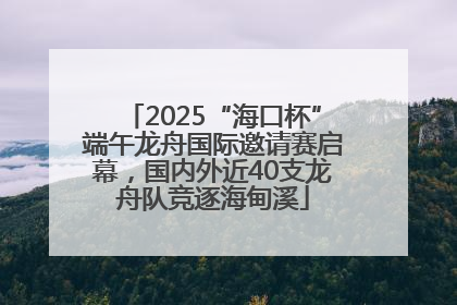 2025“海口杯”端午龙舟国际邀请赛启幕，国内外近40支龙舟队竞逐海甸溪