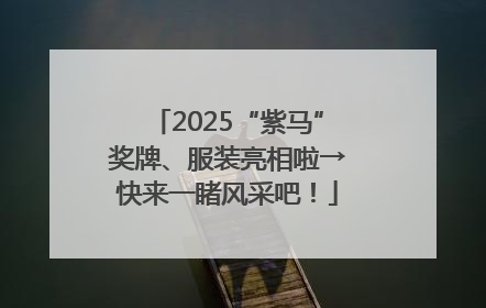 2025“紫马”奖牌、服装亮相啦→快来一睹风采吧！
