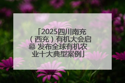2025四川南充（西充）有机大会启幕 发布全球有机农业十大典型案例