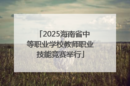 2025海南省中等职业学校教师职业技能竞赛举行