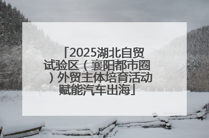 2025湖北自贸试验区（襄阳都市圈）外贸主体培育活动赋能汽车出海