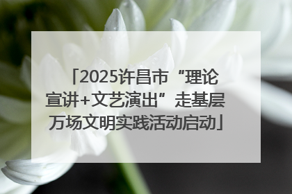 2025许昌市“理论宣讲+文艺演出”走基层万场文明实践活动启动