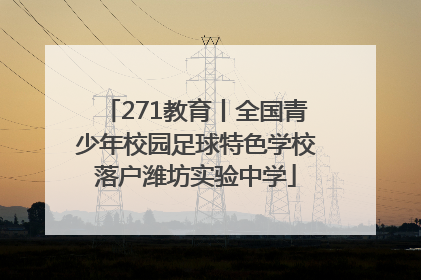 271教育丨全国青少年校园足球特色学校落户潍坊实验中学