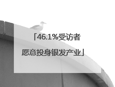 46.1%受访者愿意投身银发产业