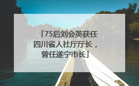 75后刘会英获任四川省人社厅厅长，曾任遂宁市长