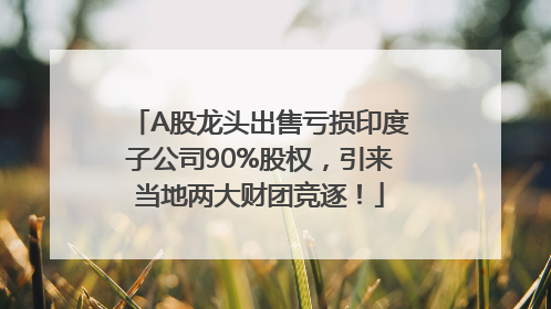 A股龙头出售亏损印度子公司90%股权，引来当地两大财团竞逐！