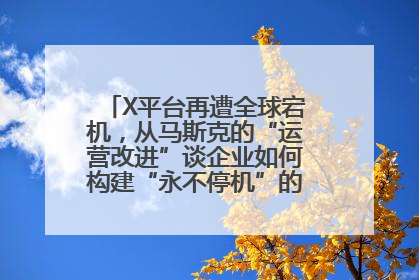 X平台再遭全球宕机，从马斯克的“运营改进”谈企业如何构建“永不停机”的数字护城河